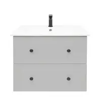 Kúpeľňová skrinka s umývadlom Naturel Forli 80x53x46 cm v šedej farbe mat FORLI80GMU