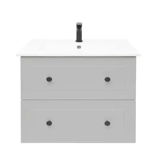 Kúpeľňová skrinka s umývadlom Naturel Forli 80x53x46 cm v šedej farbe mat FORLI80GMU