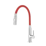 Drezová batéria Novaservis so silikónovým ramienkom, 2 prúdy červená / chróm 70730,0CV