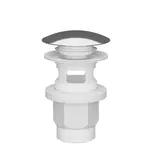 Umývadlová výpust 5/4 Plast Brno click/clack chróm plast EUVCP01