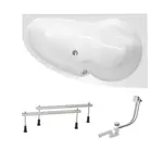 Asymetrická vaňa Laguna Luiza 150x95 cm akrylát pravá SIKOLU1500PAPN