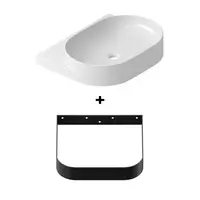 Ravak Yard konzola s umývadlom 60,5x12,5x50 cm čierna X000001533