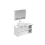 Kúpeľňová zostava s umývadlom vrátane umývadlovej batérie, vtoku a sifónu Naturel Stilla biela lesk KSETSTILLA003