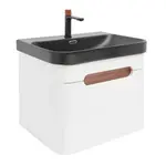 Kúpeľňová skrinka s umývadlom a batériou SAT Fusion 57,5x43x45 cm biela matná SATFUSION60WBKMBA