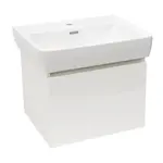 Kúpeľňová skrinka s keramickým umývadlom Laufen Naturel Project 52,5x40x45,3 cm biela lesk PROJECT60BI