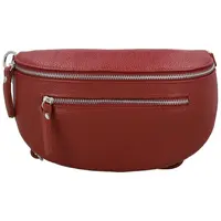 Dámská kožená ledvinka červená - Delami Vera Pelle Lila