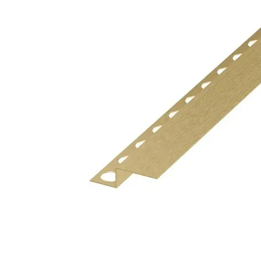 Spádový profil Eviso gold kartáčovaný, nerez PVD, dĺžka 130 cm, výška hrany 30 mm, LSGB0005