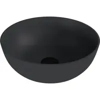 Polysan Banera umývadlo na dosku 39x39 cm antracit mat bez prepadu 14337.51