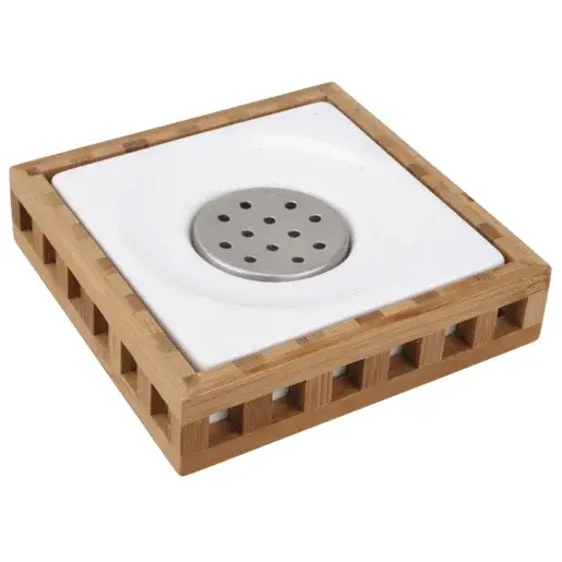 Mydelnička Optima Libra biela/bambus LIB39