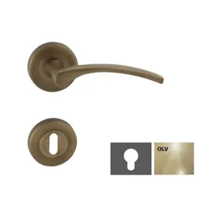 Kľučka LAURA2-R, mosadz lesk / lak, WB LAURA2ROLVWB