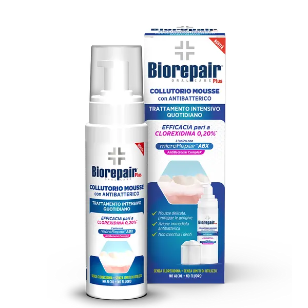BioRepair Plus intenzivní pěnová ústní voda 200 ml
