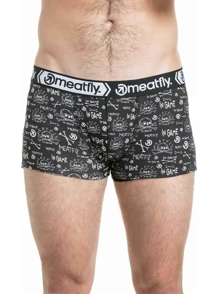 Meatfly pánské boxerky Balboa Double Pack Million Dollar Skull | Černá | Velikost XL