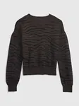 GAP Dívčí Dětský bavlněný svetr zebra 453355-01 Velikost: XL