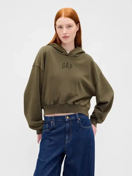 GAP Dámská Mikina s kapucí Logo Cropped 841725-13 Velikost: M