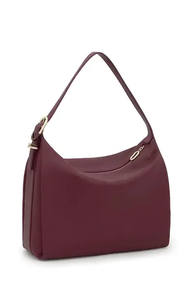 Kožená kabelka Tous FOLD vínová barva, 2002308621