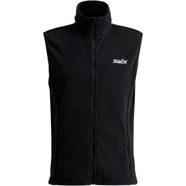 Swix TRACK FLEECE VEST M Pánská fleecová vesta, černá, velikost