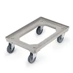 Šedý vozík pro stěhování přepravek