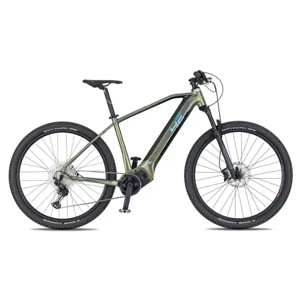 Horské elektrokolo 4EVER Exstream PRO 820Wh 29" 10.0 XL (21", 185-202 cm) snake green/hologram