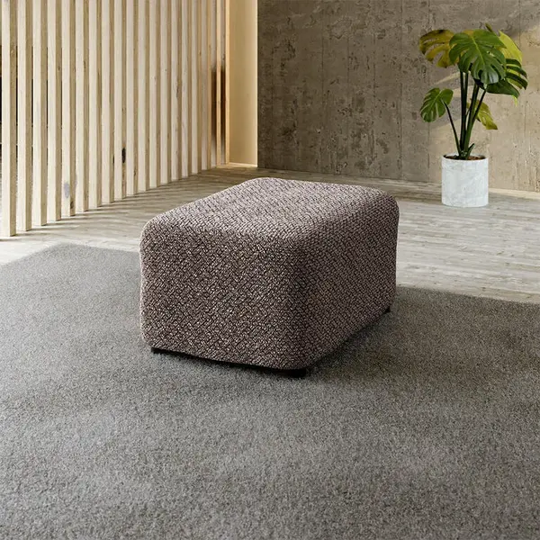 Bielastické potahy VENEZIA hnědá taburet (40 x 40 x 40 cm)