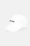 Bavlněná baseballová čepice Calvin Klein bílá barva, LV04F5003G