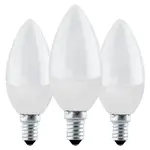 EGLO LED žiarovka E14 C37 4,9 W 470lm 3000K pr. 37 x 100 mm, opálová, 3 ks
