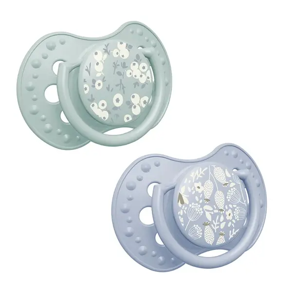 LOVI Dudlík silikonový dynamický BLOSSOM 18m+ kluk 2 ks