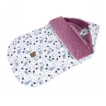 Bavlnený fusak, prešívaný velvet, 48 x 90 cm Lesná - biela, bordová