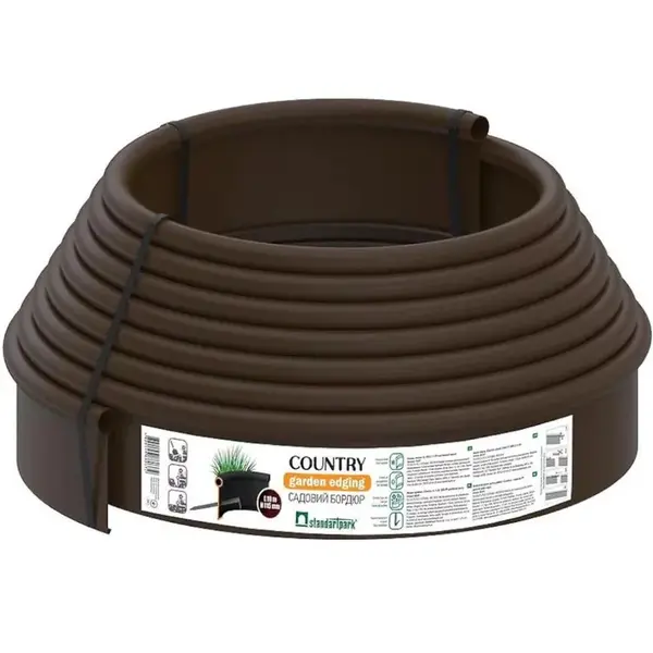 Záhradný obrubník COUNTRY hnedý 10 m