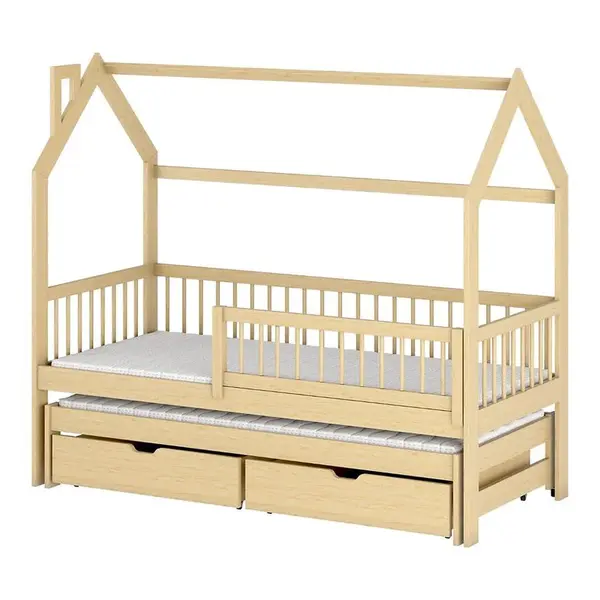 Posteľ Domček Papi 90x200 borovica