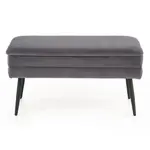 Taburetka Velva popelavě šedá/černá