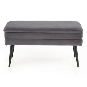 Taburetka Velva popelavě šedá/černá