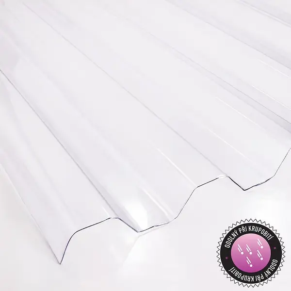 Trapézová deska PC 2000 x 900 x 0,5 mm čirá