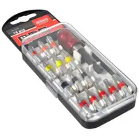 Modeco Súprava hrotov 15 ks 25 mm a 50 mm, z ocele S2 + adaptér