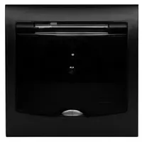 Zásuvka hermetická čierna mat GPH-1VZ