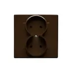 Dvojitá zásuvka MILANO (hnedá)