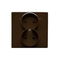 Dvojitá zásuvka MILANO (hnedá)