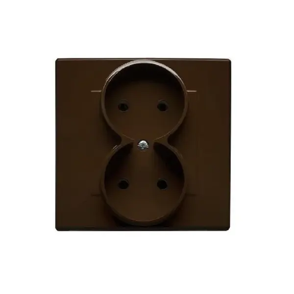 Dvojitá zásuvka MILANO (hnedá)