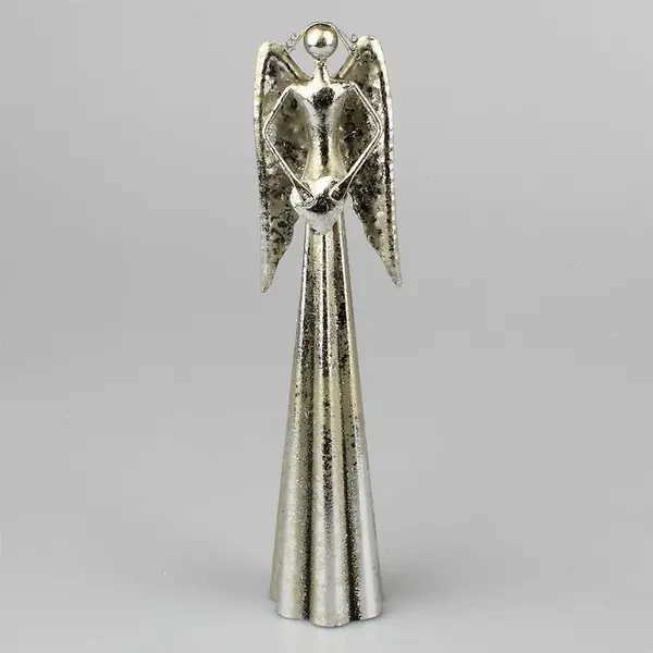 Kovový anděl se srdcem 6x25.5x5 cm