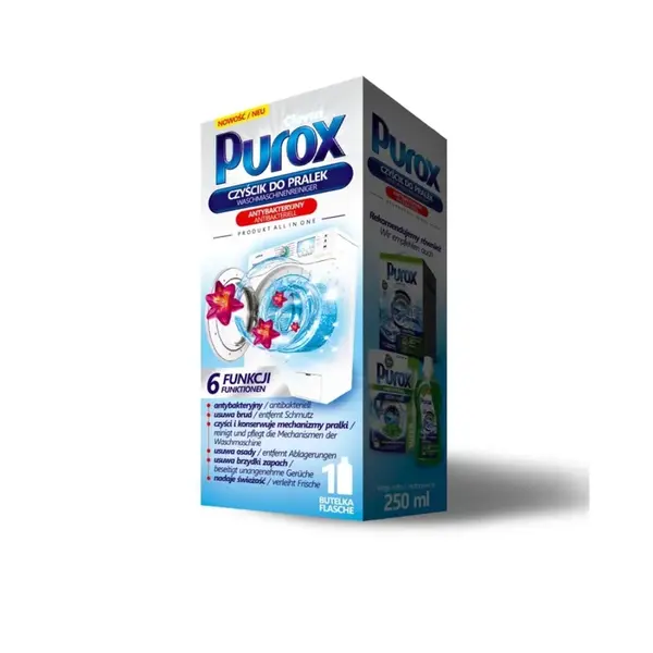 Purox antibakteriální gelový čistič pračky 250 ml