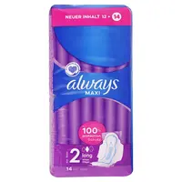 Always hygienické vložky Maxi Long 2 s křidélky 14 ks