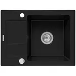 Dřez granitový Kreta 590x440 Karbon