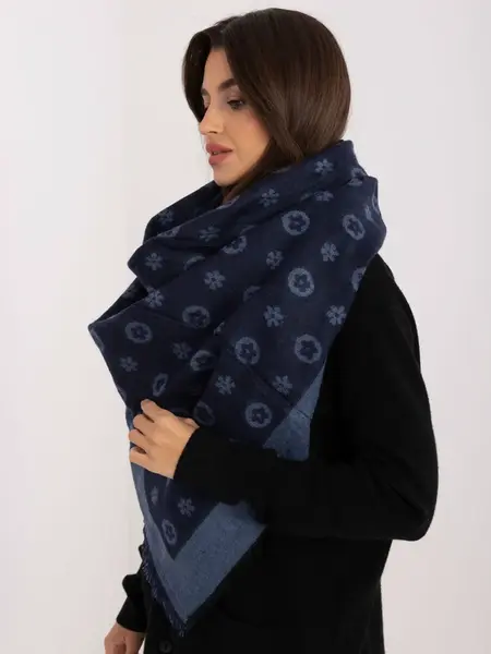 Dark blue women's wool scarf