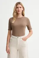 Tričko MUUV. MUUV. x Answear dámské, hnědá barva