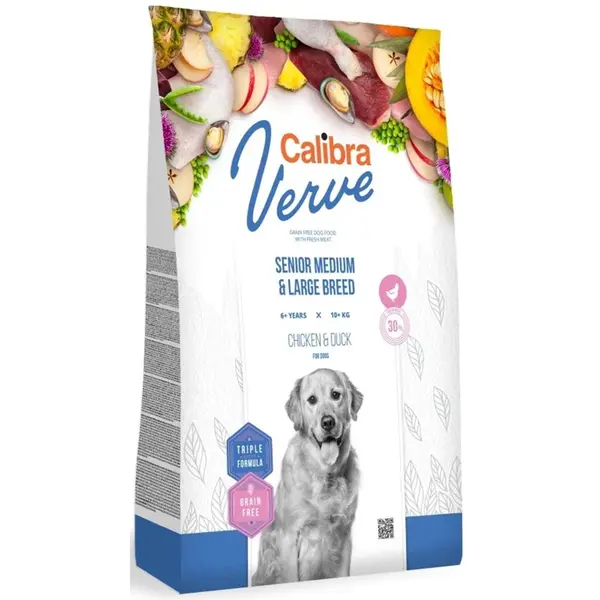 Calibra Dog Verve GF Senior Medium & Large Chicken & Duck 12 kg | Granule pro psy