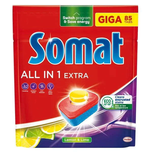 SOMAT All in 1 Extra Tablety do umývačky Lemon 85 kusov