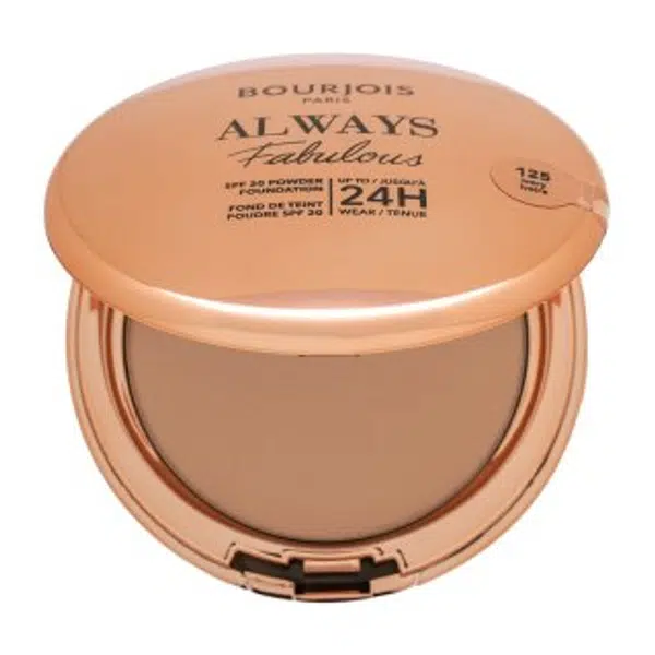 Bourjois Always Fabulous SPF 20 Powder Foundation púdrový make-up so zmatňujúcim účinkom 125 7 g
