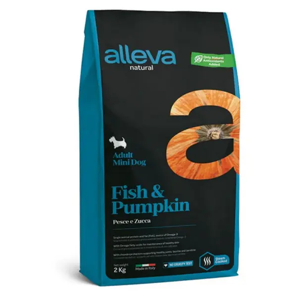 ALLEVA Natural Adult Mini Fish & Pumpkin granule pre psov 2 kg