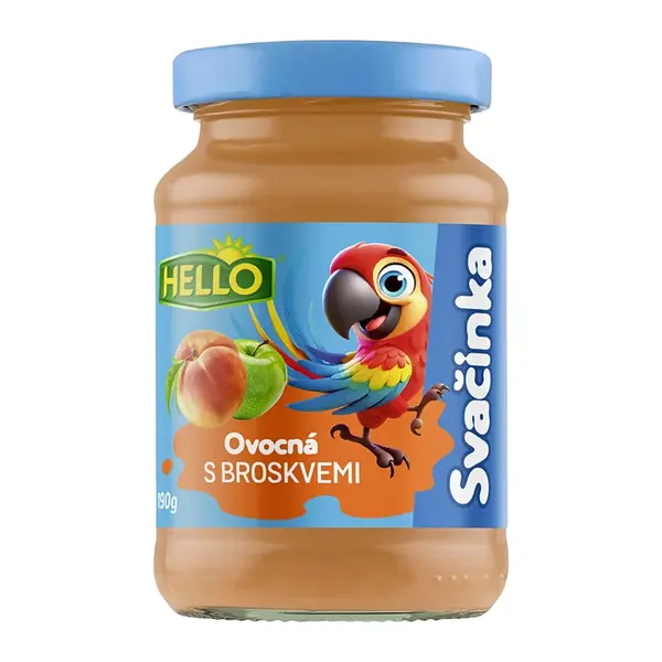 HELLO Výživa s broskyňami 190 g x 10 kusov