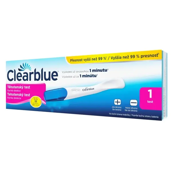 CLEARBLUE PLUS Rýchla detekcia tehotenský test 1 kus