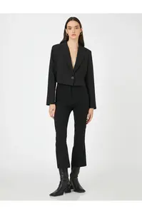 Koton Pocket Detailní kalhoty Crop Flare